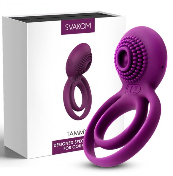 USA SVAKOM - Tammy Vibrating Penis Cock Ring (Chargeable - Purple)